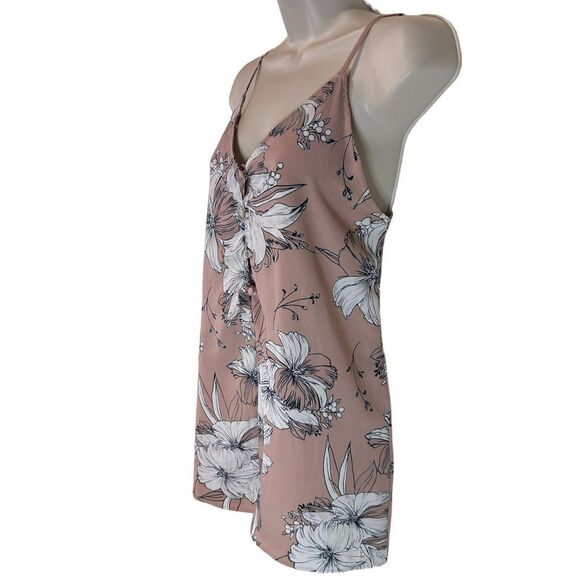 Audrey 3+1 Floral Print Romper Spaghetti Strap‎ V-Neck Summer Playsuit M - Picture 7 of 13
